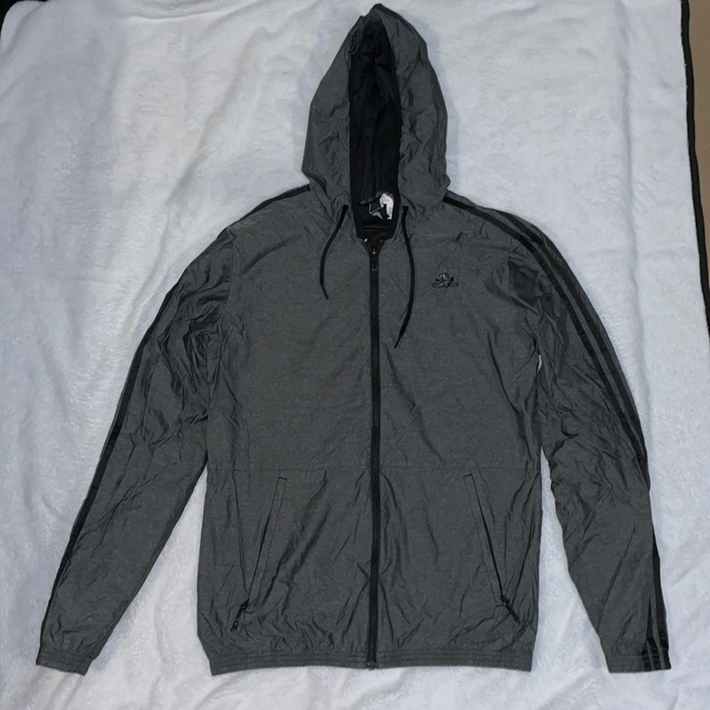 Grey Adidas Windbreaker